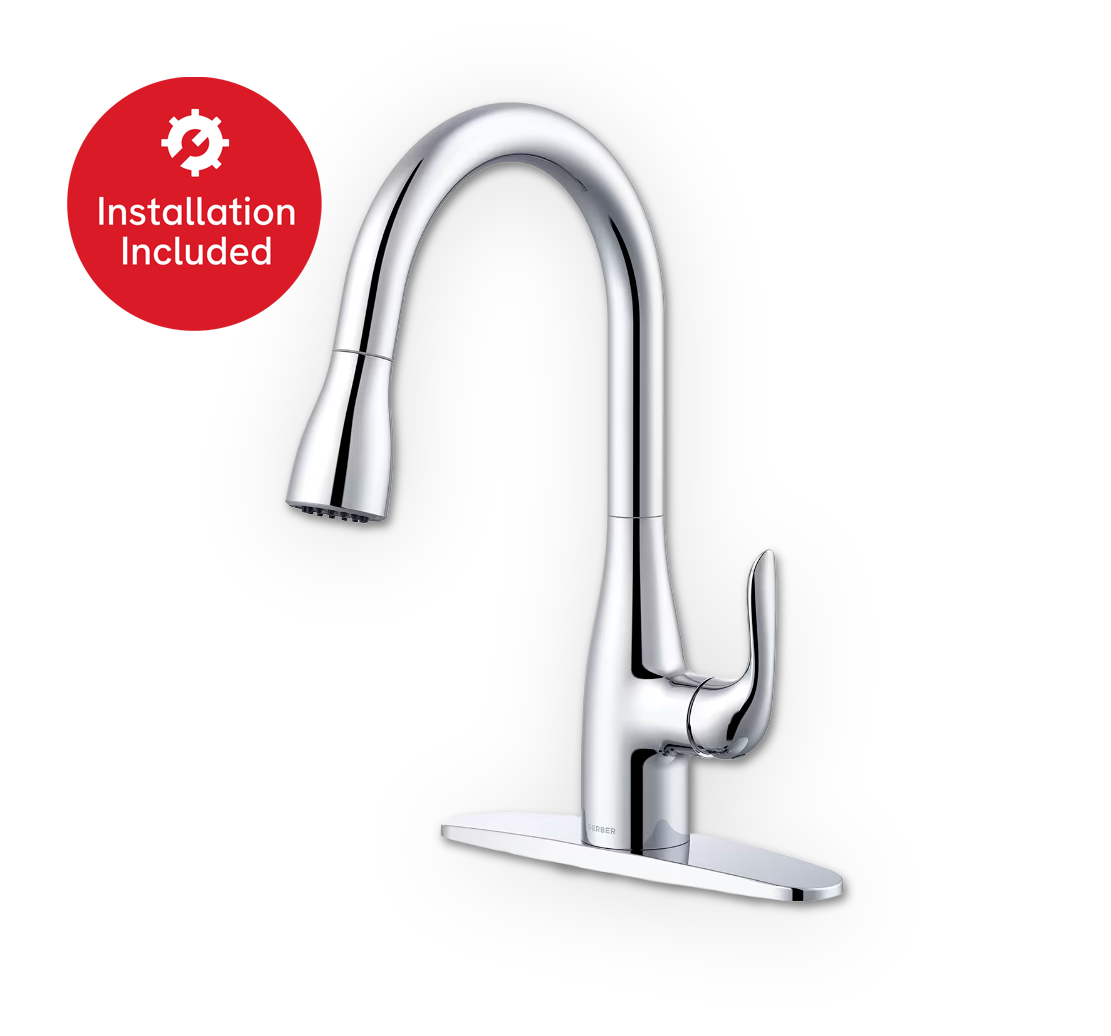 Gerber™ Viper Single Handle Pull Down Kitchen Faucet (Chrome)