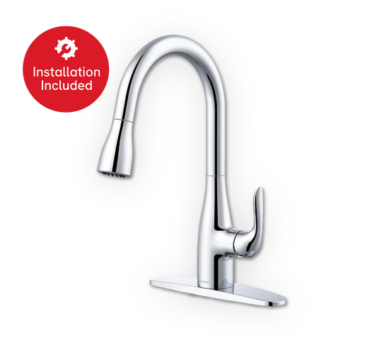 Gerber™ Viper Single Handle Pull Down Kitchen Faucet (Chrome)