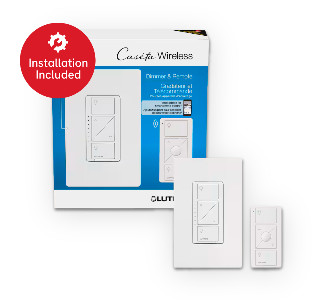 Lutron Caseta Wireless Lighting Dimmer Switch with Remote (White)