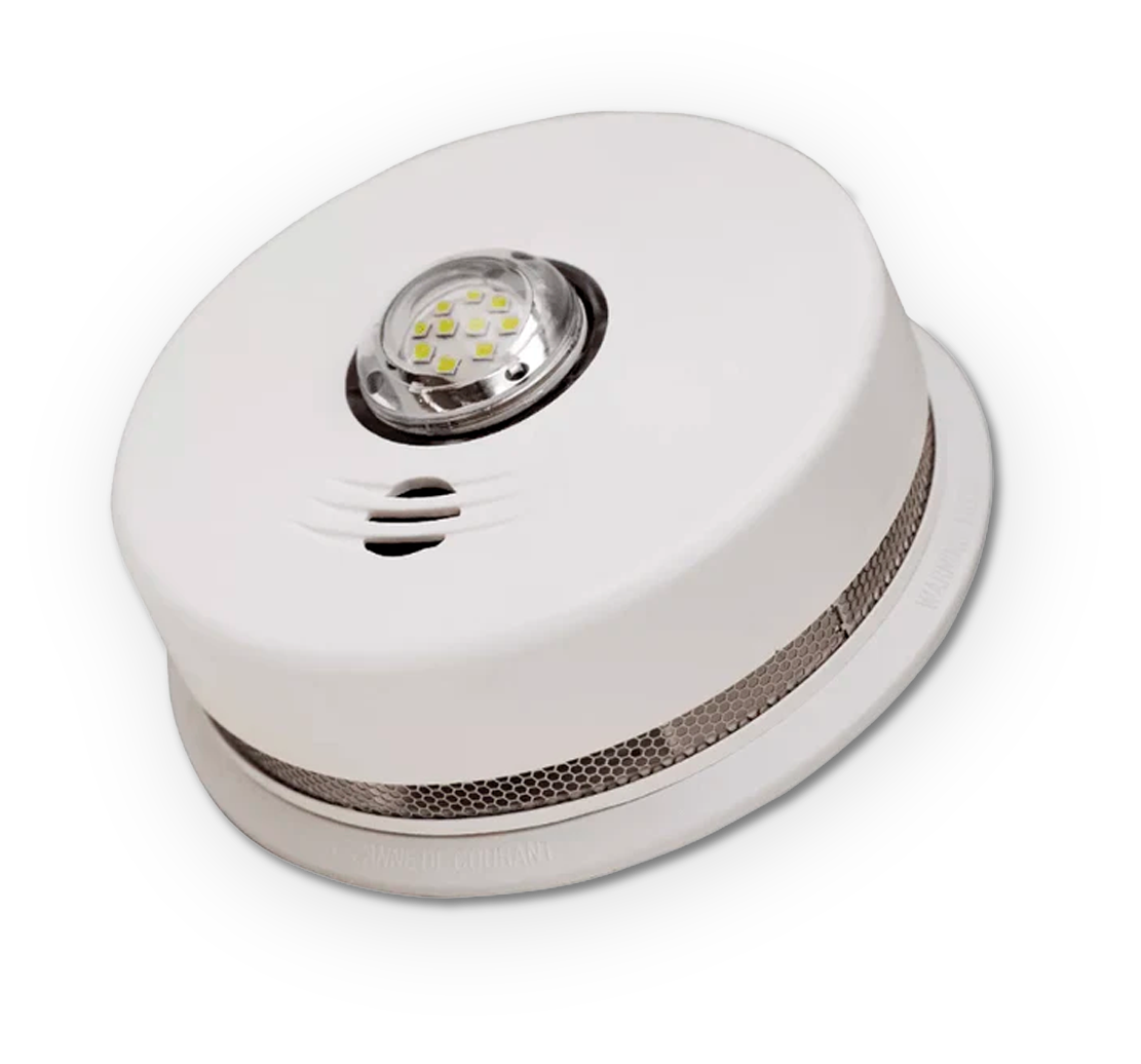 Kidde Hardwire Interconnect 3-in-1 Smoke & CO Alarm with LED Strobe Light and 10-Year Battery Backup (P4010ACLEDSCOCA)