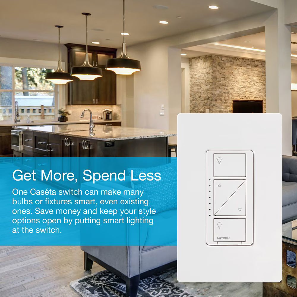 Lutron Caseta Wireless Lighting Dimmer Switch with Remote (White)