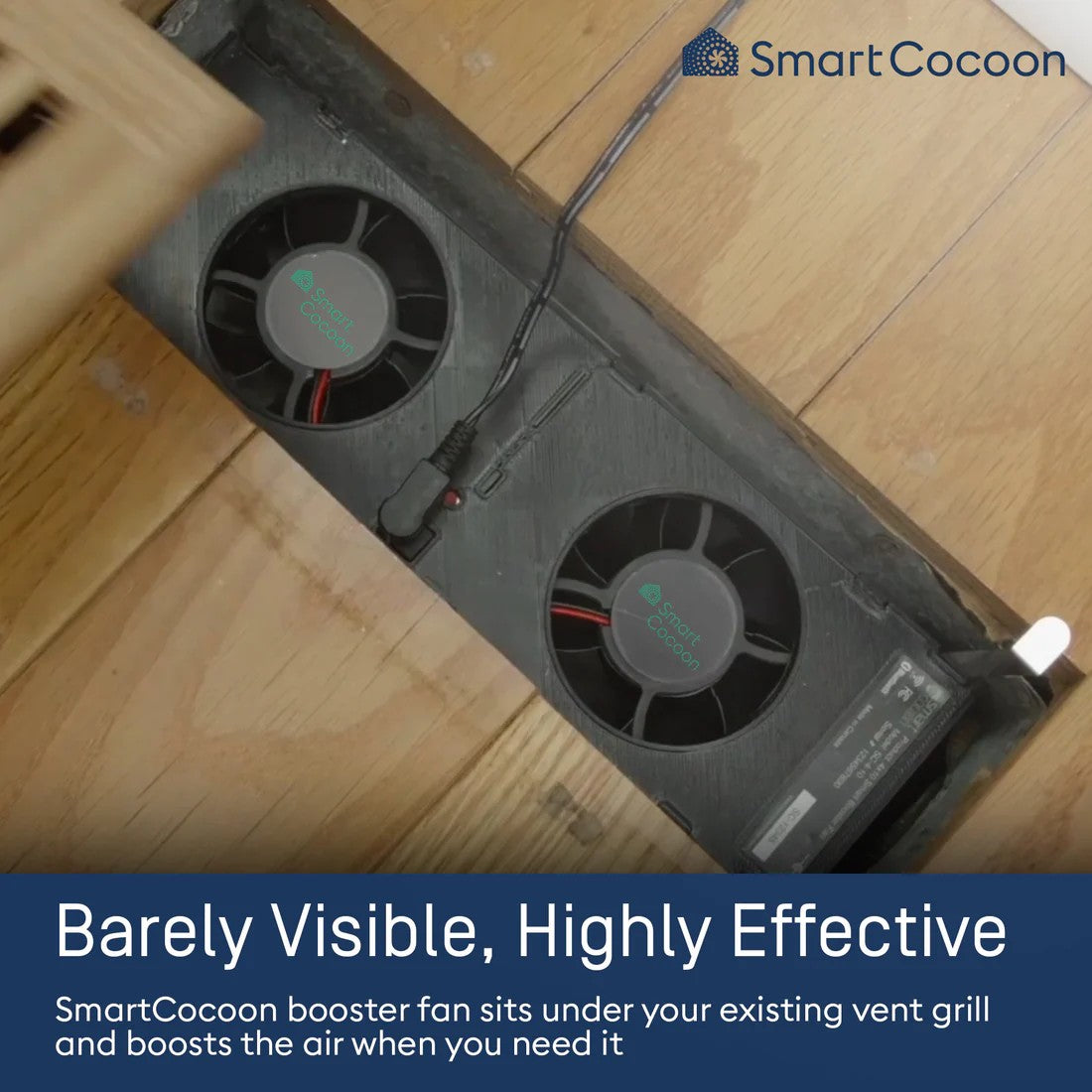 SmartCocoon Smart Vent / Register Booster Fan For 3x10 and 4x10 Vents