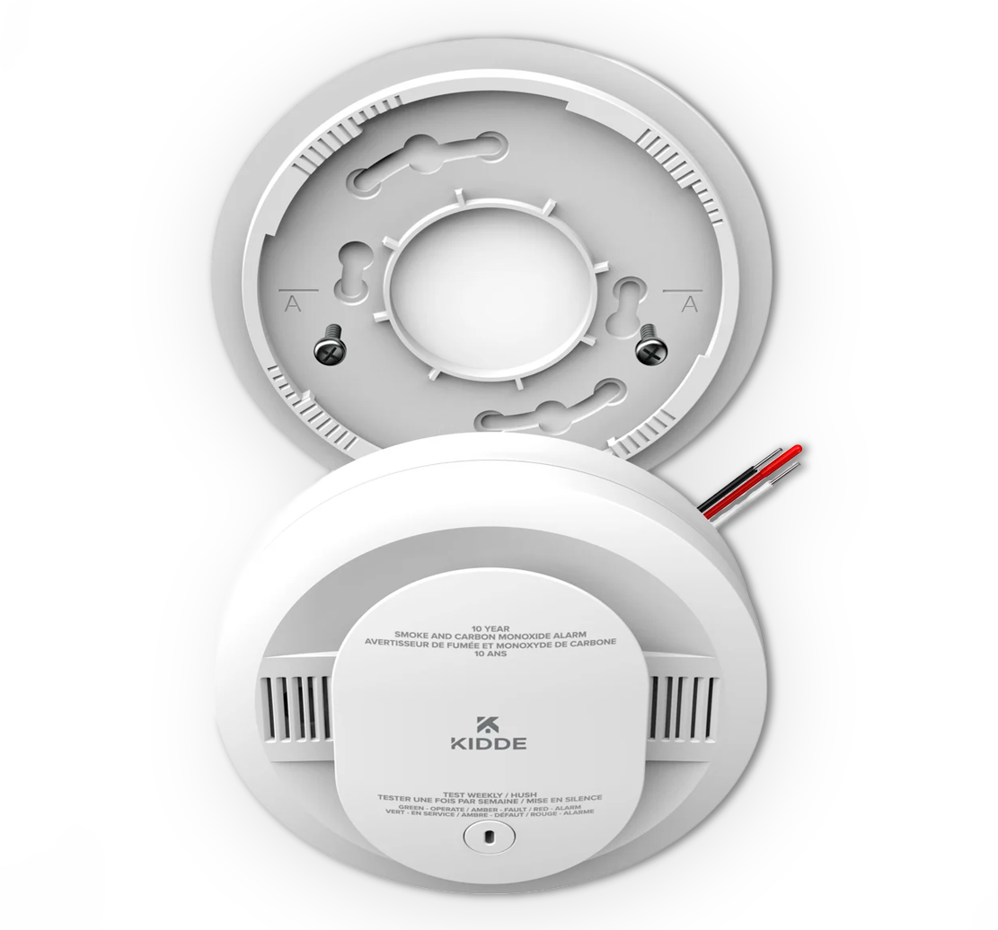 Kidde Hardwire Interconnect Smoke & CO Alarm with 10-Year Battery Backup and Voice Alerts (30CUA10-VCA)