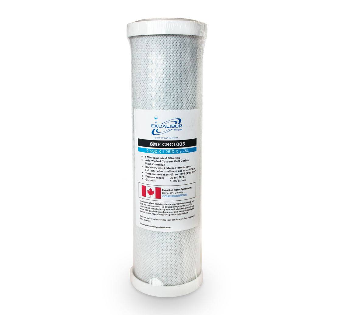 Excalibur Carbon Block Cartridges for Reverse Osmosis Water System - CBC1005