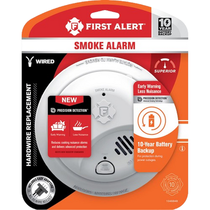First Alert Hardwire Interconnect Smoke Alarm with 10-Year Battery Backup (SMI105-AC)