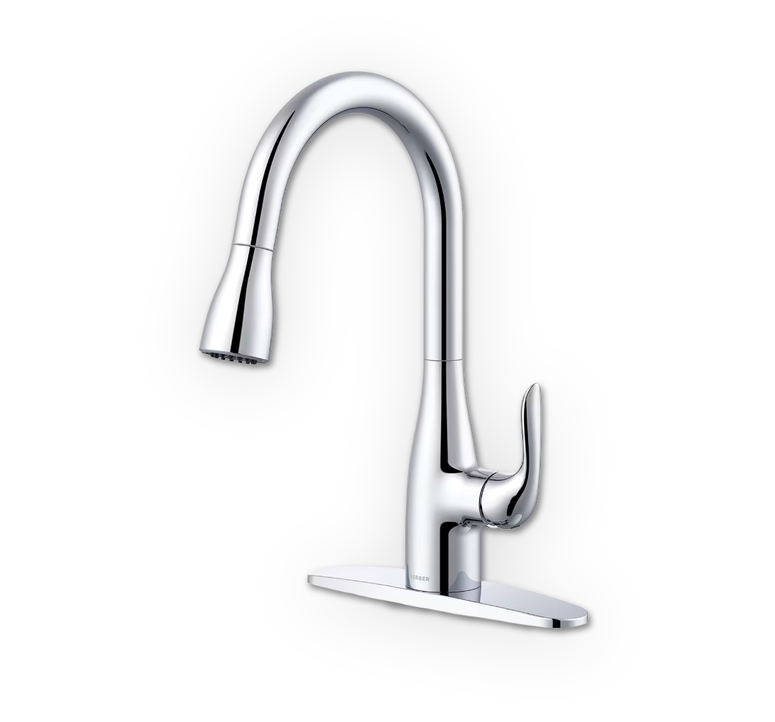 Gerber™ Viper Single Handle Pull Down Kitchen Faucet (Chrome)