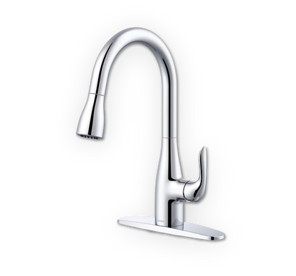Gerber™ Viper Single Handle Pull Down Kitchen Faucet (Chrome)