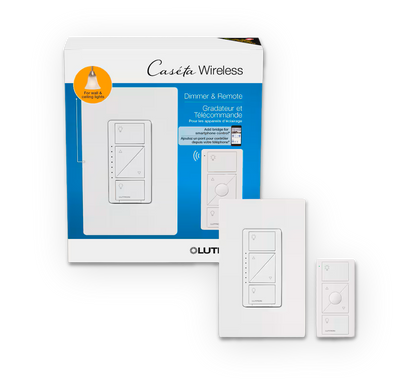 Lutron Caseta Wireless Lighting Dimmer Switch with Remote (White)