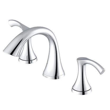 Gerber Antioch® Two Handle Widespread Bathroom Faucet with Metal Touch-Down Drain (Chrome)