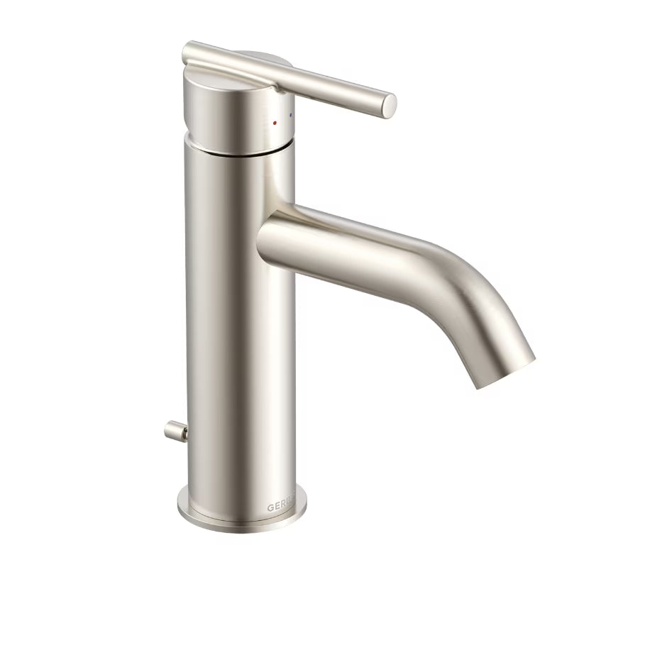 Gerber Parma® Single Handle Bathroom Faucet with Metal Pop-Up Drain & Plate (Brushed Nickel)