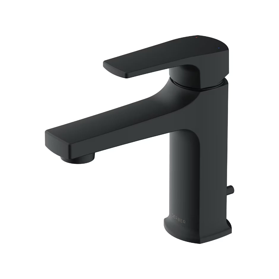 Gerber Tribune® Single Handle Bathroom Faucet with Pop-Up Drain & Plate (Matte Black)