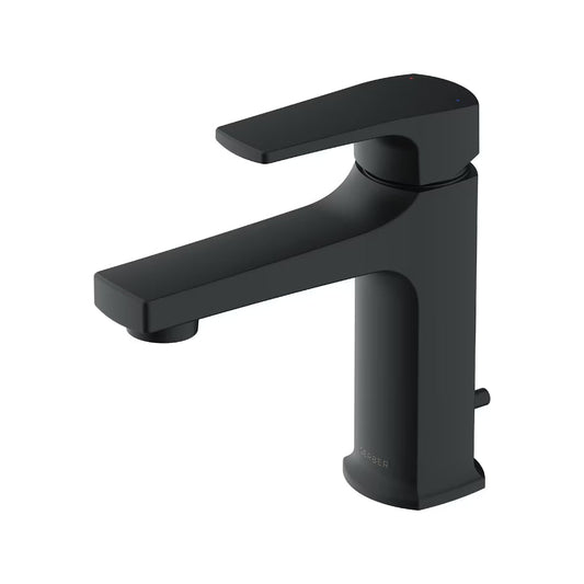 Gerber Tribune® Single Handle Bathroom Faucet with Pop-Up Drain & Plate (Matte Black)