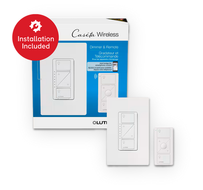 Lutron Caseta Wireless Lighting Dimmer Switch with Remote (White)