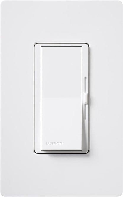 Lutron Diva LED+ Dimmer Switch for Dimmable LED/Halogen/Incandescent Bulbs, Single-Pole or 3-Way (White)