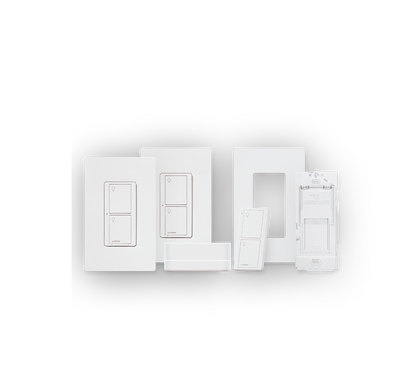 Lutron Caseta Smart Switch (2-Pack) with Smart Hub and Remote, Neutral Wire Required (White)