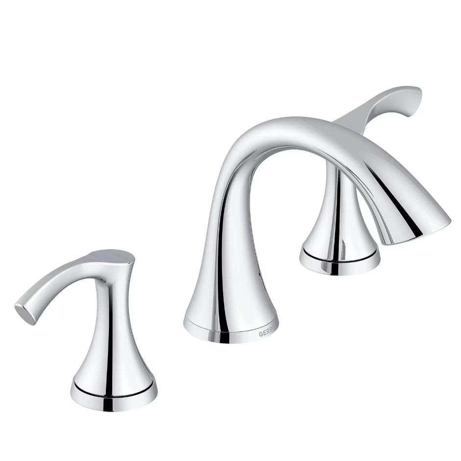 Gerber Antioch® Two Handle Widespread Bathroom Faucet with Metal Touch-Down Drain (Chrome)