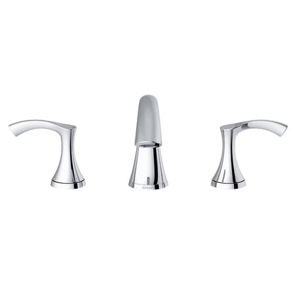 Gerber Antioch® Two Handle Widespread Bathroom Faucet with Metal Touch-Down Drain (Chrome)