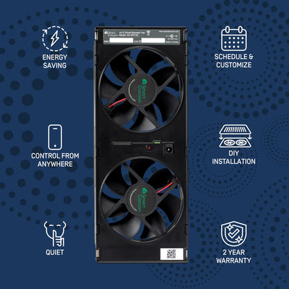 SmartCocoon Smart Vent / Register Booster Fan For 3x10 and 4x10 Vents