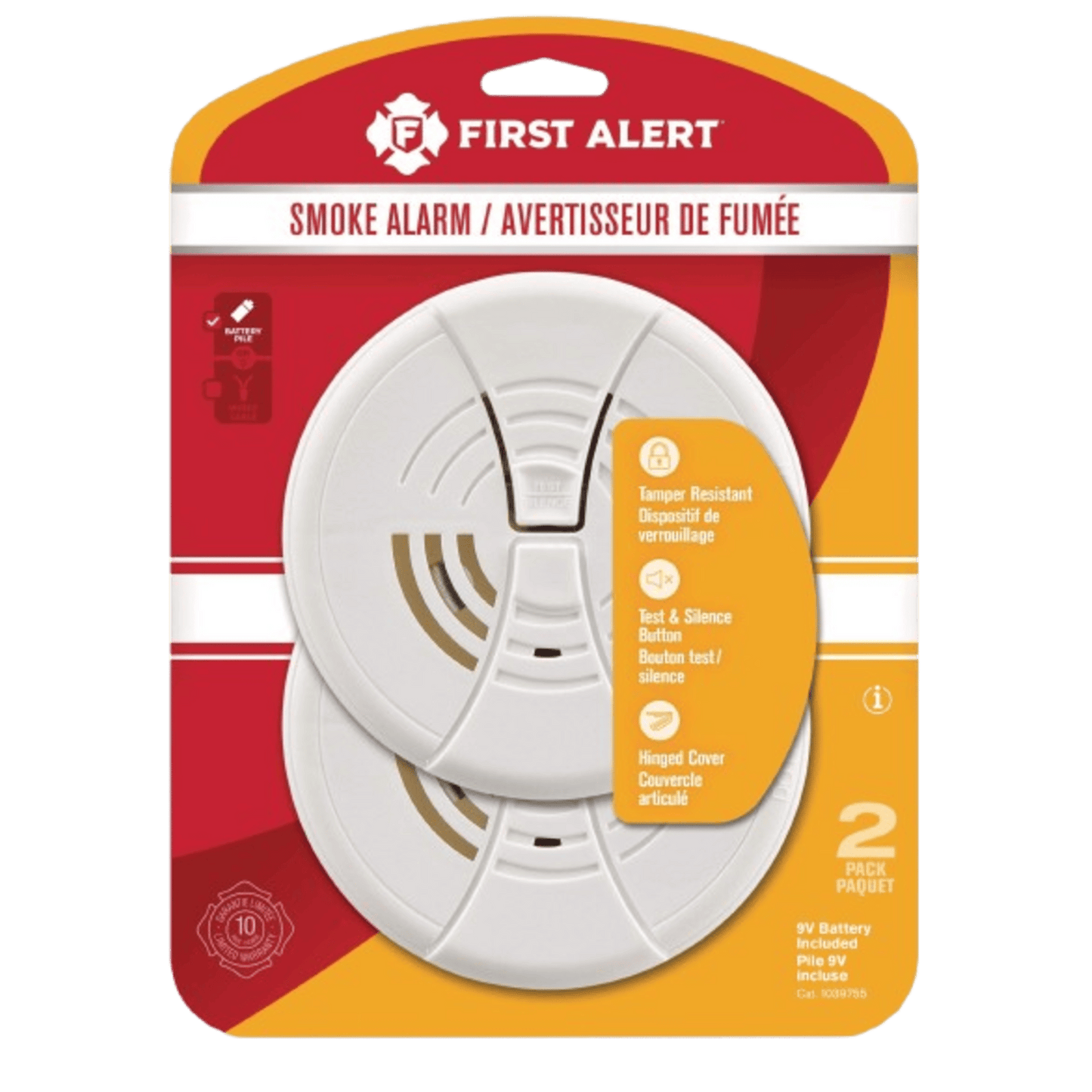 First Alert Basic Battery-Operated Smoke Alarm - FG250BA/FG250CNA (2-Pack)